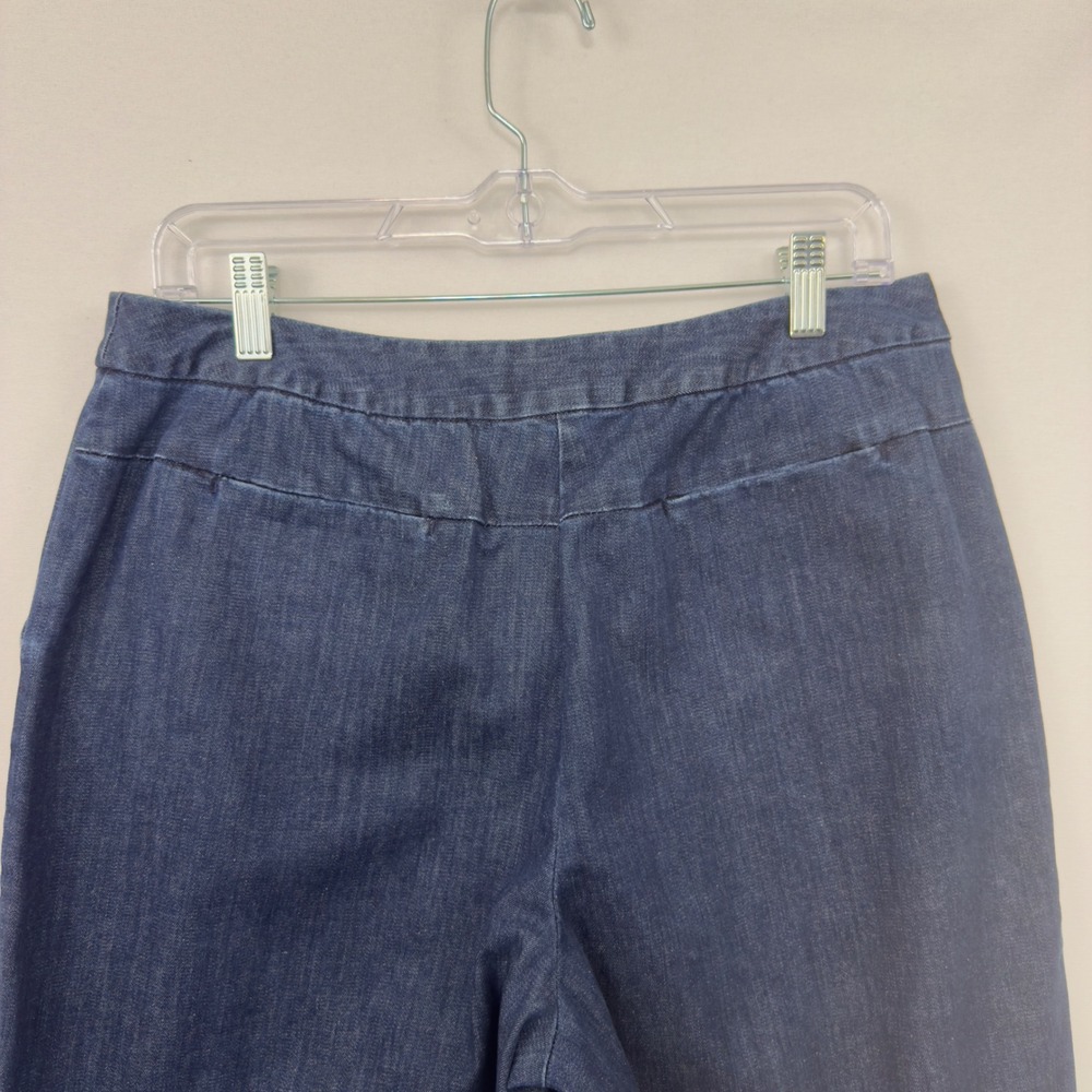 Talbots‎ Womens Blue Stretch Denim Pants Size 12 Straight Leg Classic - Picture 6 of 10